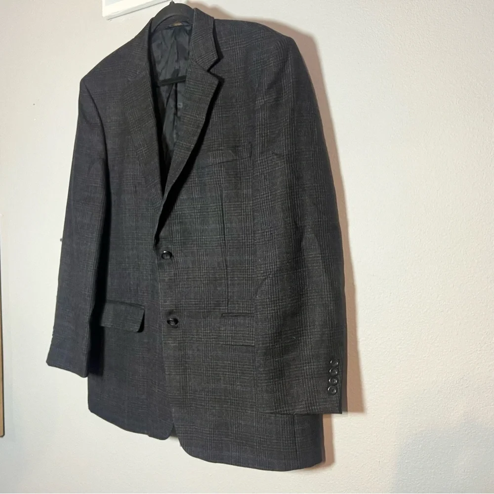 Joseph & Feiss Gold Blazer Sports Coat Size 42 Long 42L Grey Gray Lambswool